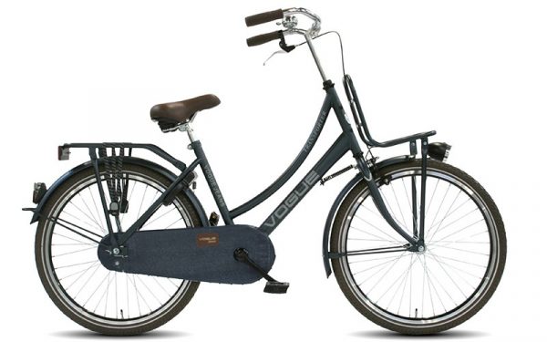 Transportfiets Vogue Transporter Meisjesfiets 24 inch jeans blauw