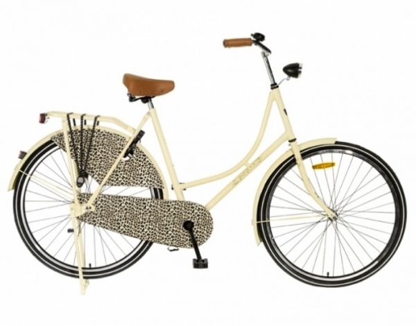 Popal omafiets 28 inch Creme Luipaard