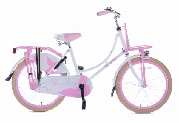Static Omafiets 20 inch meisjes transportfiets Roze