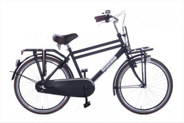 Static-Transportfiets-24-inch-N3-Jongensfiets-mat-zwart