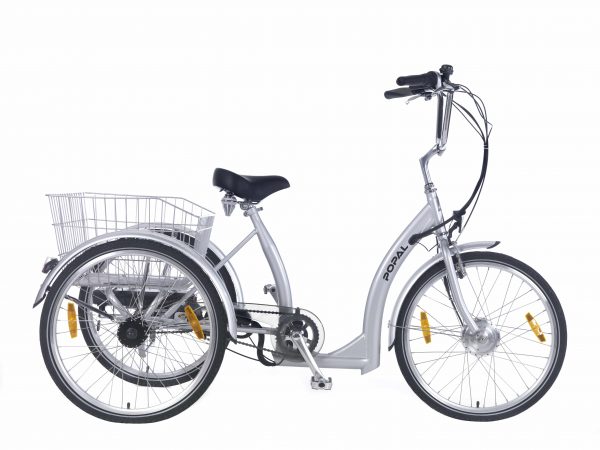 Popal E-bike Luxe driewielerfiets 24 inch Luxe Zilver