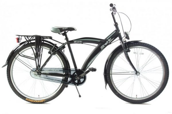 Static Alpha Jongensfiets 24 en 26 Inch Zwart Grijs