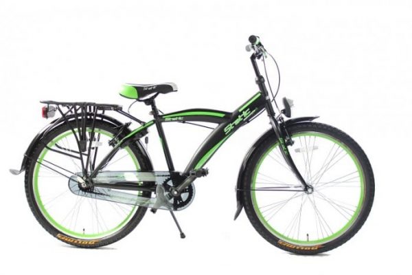 Static Alpha Jongensfiets 24 en 26 Inch Zwart-Groen