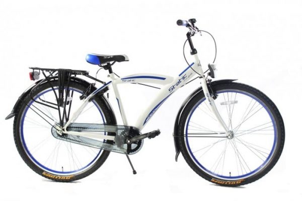 Static Alpha Jongensfiets 24 en 26 Inch wit blauw