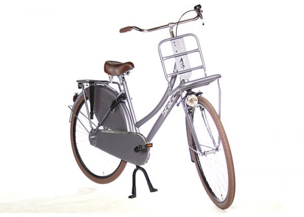 Static Cargo 28 inch Dames Transportfiets Zilver Grijs