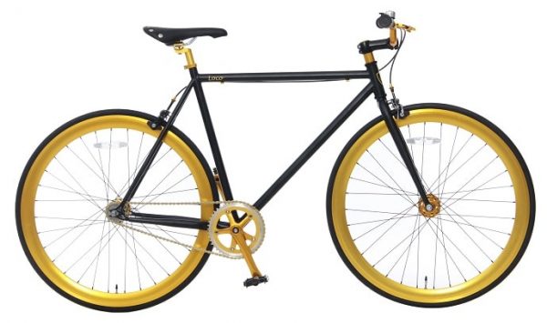 Vogue Loco Fixed Gear 28 inch mat-zwart goud