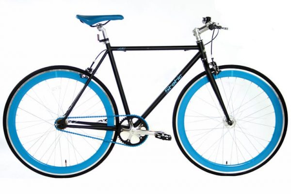 Static Fixed Gear 28 inch 57cm Mat-zwart blauw