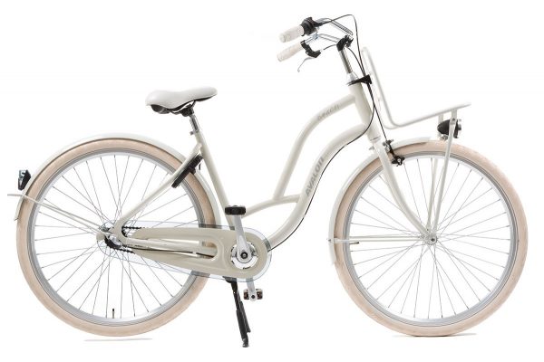 avalon beach dames transportfiets 28 inch ivoor wit