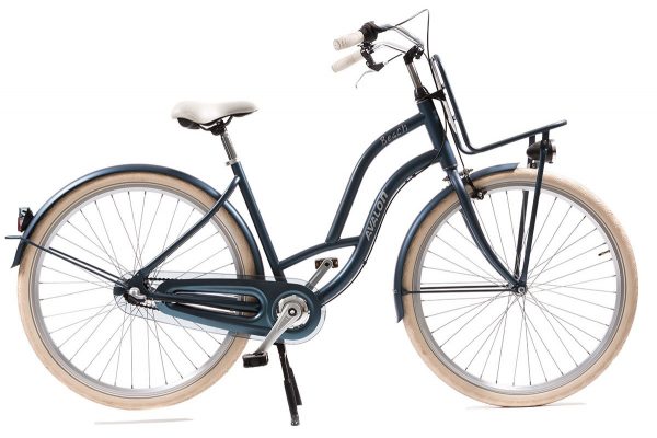 avalon beach dames transportfiets 28 inch mat blauw