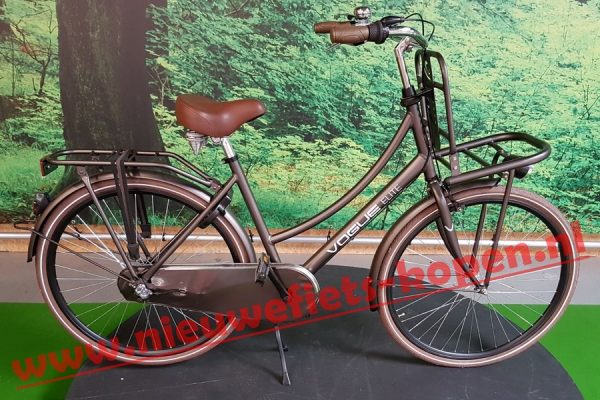 vogue elite dames transportfiets mat bruin 6
