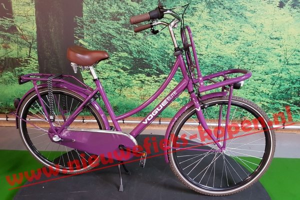 vogue elite dames transportfiets paars 2