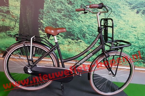 vogue transporter plus dames transportfiets mat zwart 2