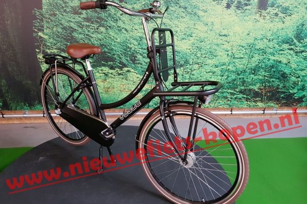 vogue transporter plus dames transportfiets mat zwart