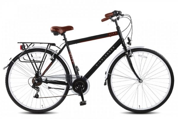 Highlander City herenfiets 28 inch 6 speed mat zwart