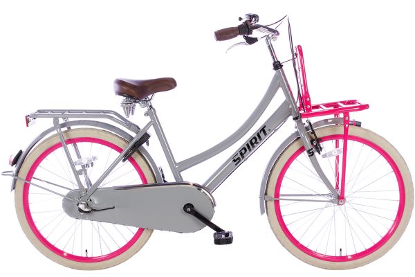 spirit-cargo-N3-grijs-roze-24 inch meisjesfiets