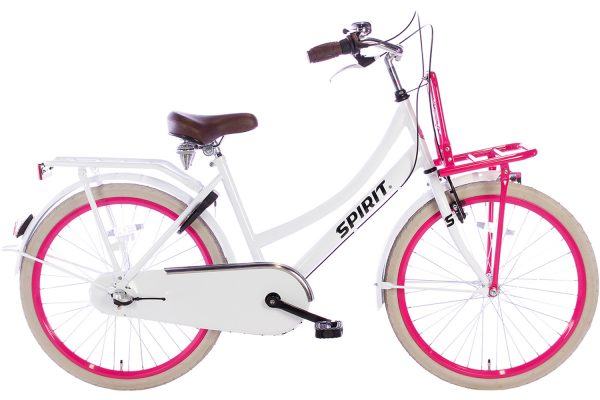 spirit-cargo-N3-wit-roze-24 inch meisjesfiets