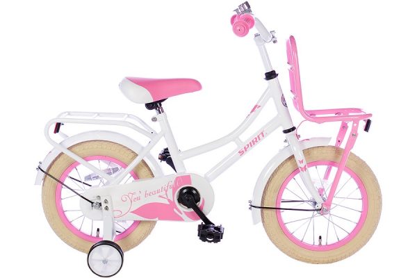 spirit-omafiets 12 inch wit roze