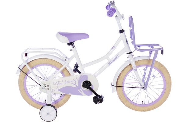 spirit-omafiets 16 inch wit paars
