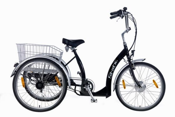 static elektrische driewieler 7 speed zwart