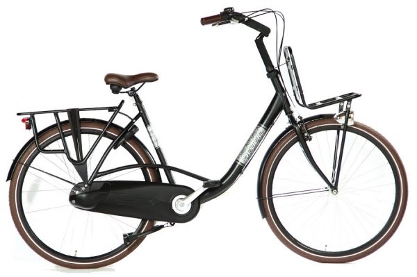 Static Mary moederfiets 28 inch mat zwart