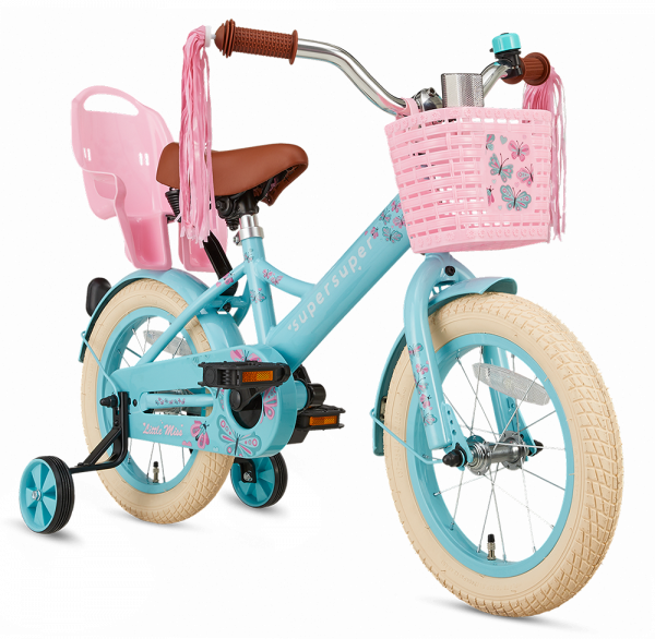 Meisjesfiets 14 inch turquoise Super Super Popal Little Miss