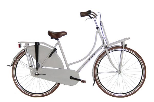 static omafiets N3 28 inch met voordrager grijs