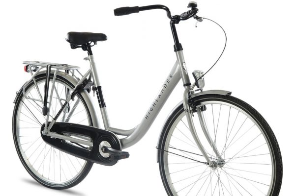 Highlander city damesfiets grijs