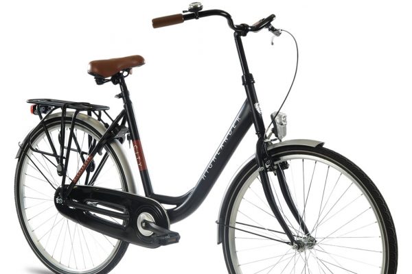 Highlander city damesfiets mat zwart