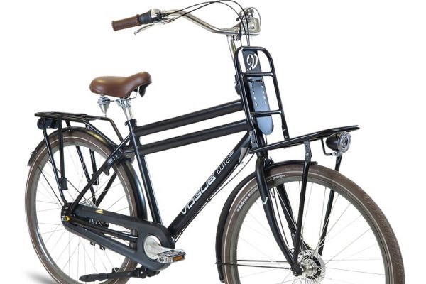 Vogue elite plus heren transportfiets mat Zwart