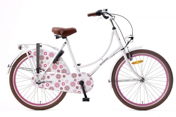 popal omafiets 24 inch wit met 3 versnellingen