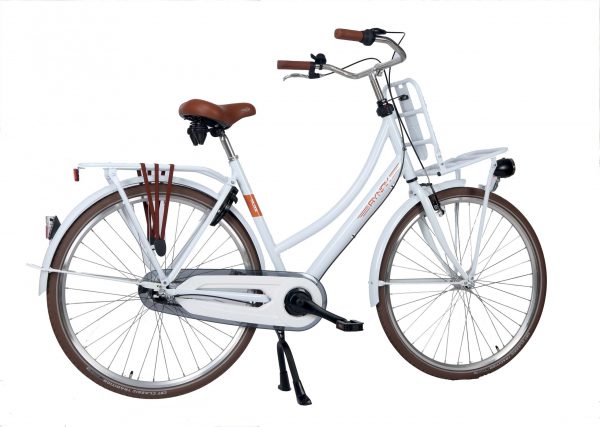 Aynak Muze Glans wit Damesfiets 28 inch Transportfiets meisjesfiets 1