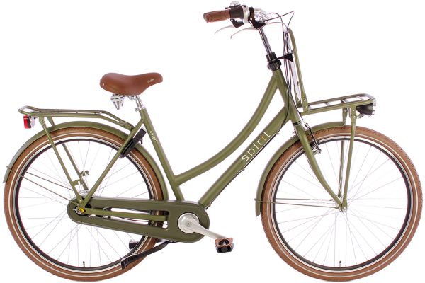 Spirit Cargo Plus dames Transportfiets N7 mat groen