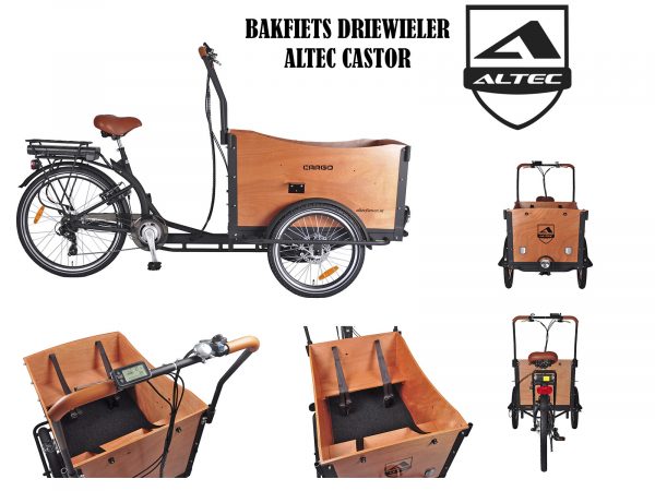 Altec Castor Electrische Bakfiets Driewieler Disc Brakes schrijfremmen