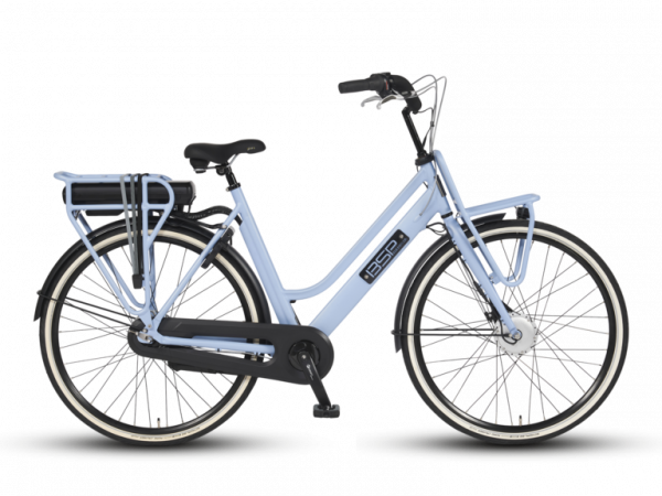 BSP Barista elektrische damesfiets 28 inch transportfiets voorwielmotor _zacht_blauw_mat