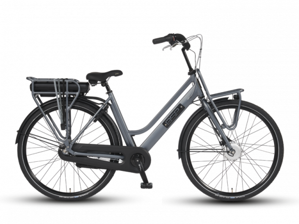 BSP Barista elektrische fiets 28 inch transportfiets voorwielmotor platina grijs mat