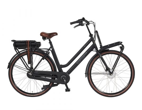 BSP metropolis-elektrische Transportfiets ebike-damesfiets mat zwart