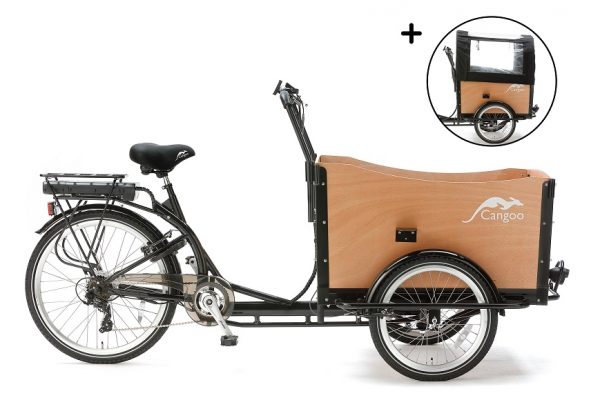 Popal Cangoo Travel Elektrische Bakfiets zwart