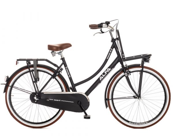 ALFA INNOVADOR TRANSPORTFIETS Damesfiets 28 INCH 53CM 3 SP mat zwart