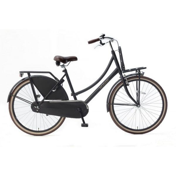 Nogan Vintage 26 inch Transportfiets mat zwart Spirit Cargo Transportfietsen Popal Daily Dutch