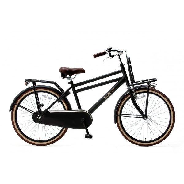 Nogan Vintage Jongensfiets 26 inch Transportfiets mat zwart Spirit Cargo Transportfietsen Popal Daily Dutch