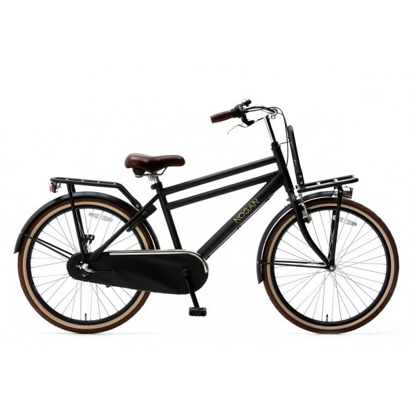 Nogan Vintage N3 Jongensfiets 26 inch Transportfiets mat zwart Spirit Cargo Transportfietsen Popal Daily Dutch