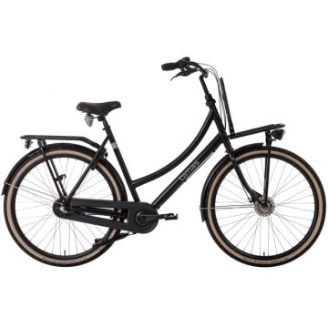 Bimas-Transporter-3.3-Damesfiets-28-inch-Transportfiets-Mat-Zwart Black-mat