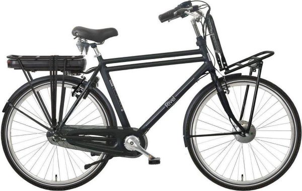 Rivel_Riviera_N3_Herenfiets Transportfiets_Zwart_ Elektrische Transportfiets Ebike Cargo