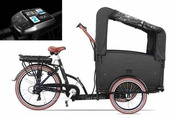Troy-Elektrische-bakfiets-driewieler-Kleuren-display-7-speed-24-inch-26-inch