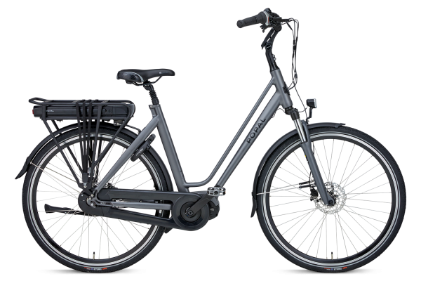 Popal Redlem Elektrische stadsfiets damesfiets elektrisch grijs