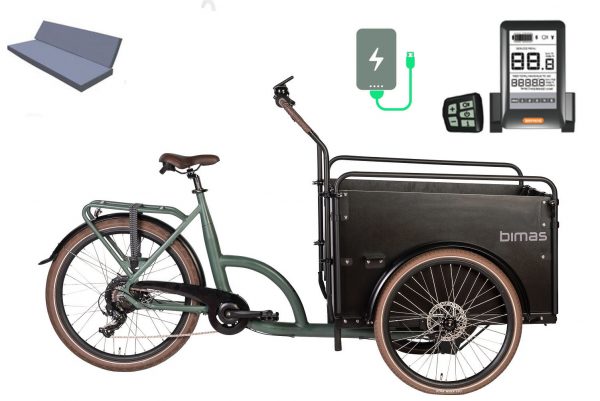 Kussenset-accessoires-bimas-ecargo-3.0-elektrische-bakfiets-eco-mat-groen2