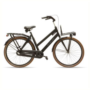 avalon style dames transportfiets mat-zwart