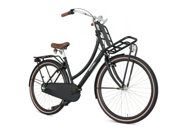 Daily Dutch Basic+ N3 28 Transportfiets dames 2023 mat-zwart