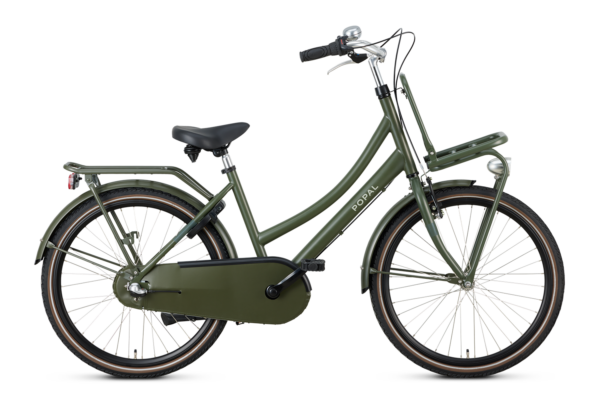 Meisjesfiets Transportfiets Popal Daily Dutch Basic+ 26 Army green 26 inch S050126 meisjesfiets met versnellingen
