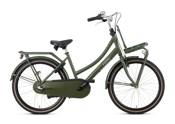 Popal meisjesfiets 24 inch met versnellingen Army Leger groen S060124003M_POP_BASIC-_ARMY-GREEN_RVV_1726_1920x1920